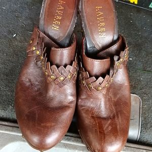 Women's  Ralph Lauren leather shoes size  11 m.